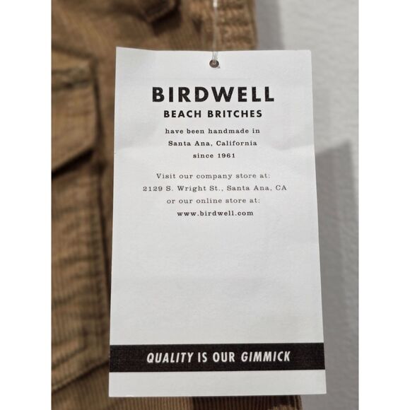 New! Birdwell Beach Britches Women's Toast Retro Boho Classic Corduroy Shorts, 8 - Picture 7 of 8